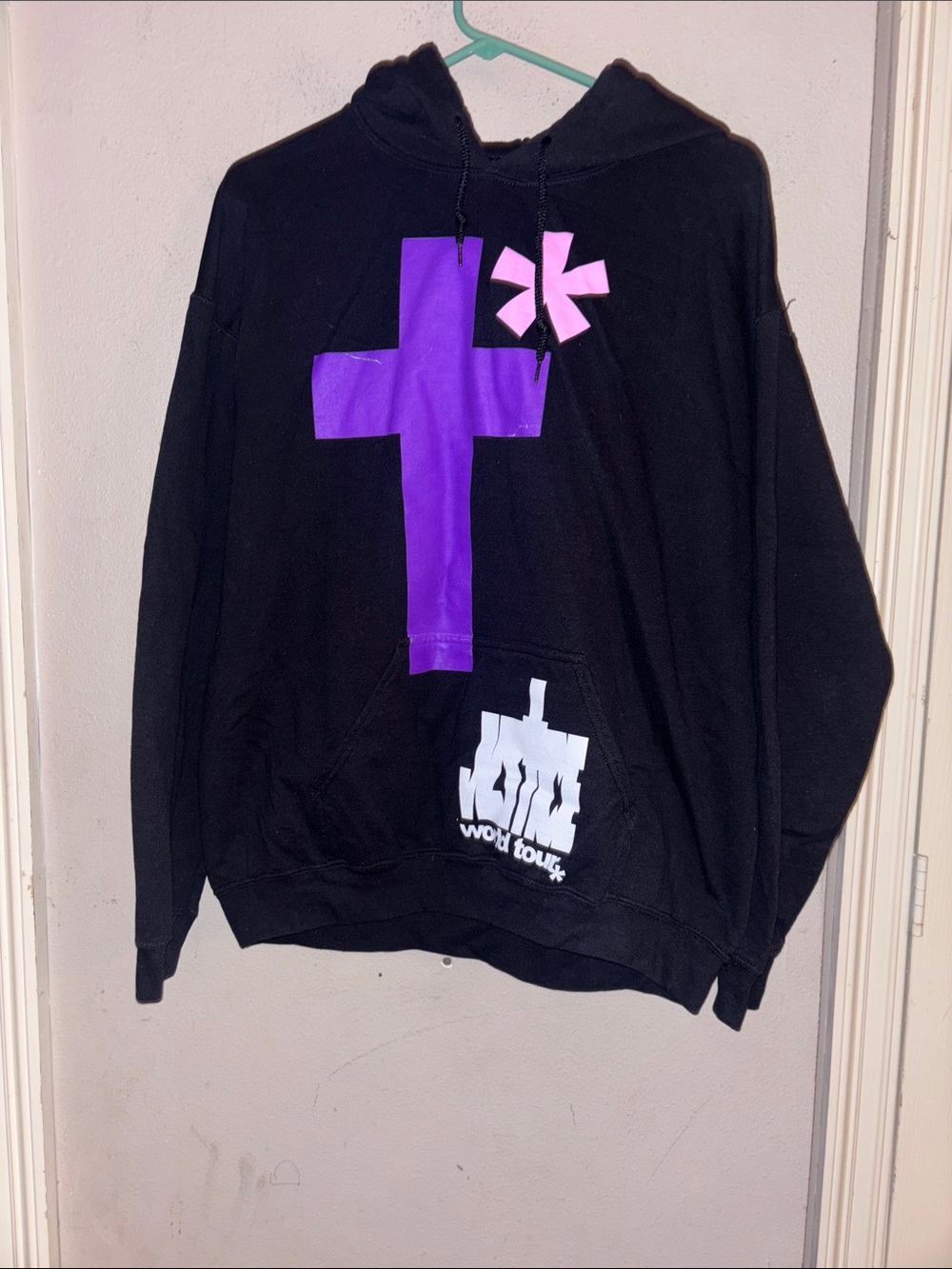 Justin Bieber Black Hoodie with White Logo